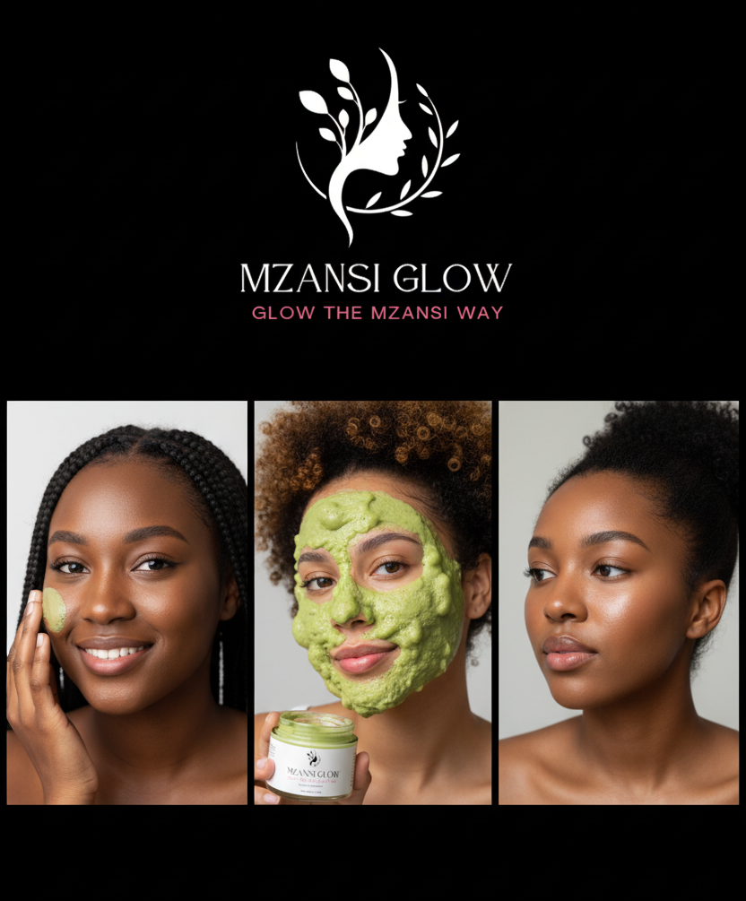 Mzansi Glow Banner with Green Foamy Bubbles